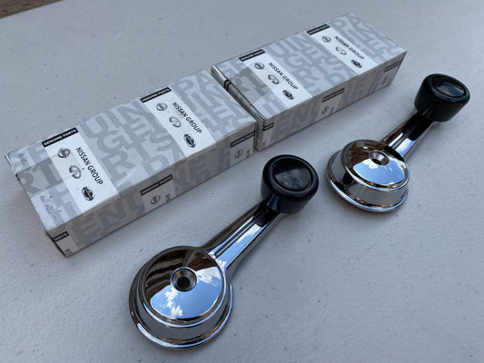 Window Regulator Handle Set (Black) to suit DATSUN 1200 B110 Ute Sunny - Vega Autosports