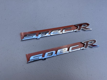 "Spec R" Chrome Side Badge Set to suit Nissan Silvia S15 - Vega Autosports