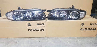 Genuine Xenon Headlight Housing Set to suit Nissan R33 GTR Series 3 - Pair **Discontinued** - Vega Autosports