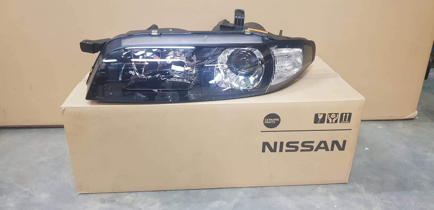 Genuine Xenon Headlight Housing Set to suit Nissan R33 GTR Series 3 - Pair **Discontinued** - Vega Autosports