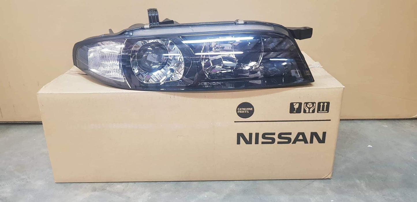 Genuine Xenon Headlight Housing Set to suit Nissan R33 GTR Series 3 - Pair **Discontinued** - Vega Autosports
