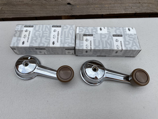 Window Regulator Handles Brown to suit DATSUN 1200 NISSAN B110 Ute Sunny - Vega Autosports