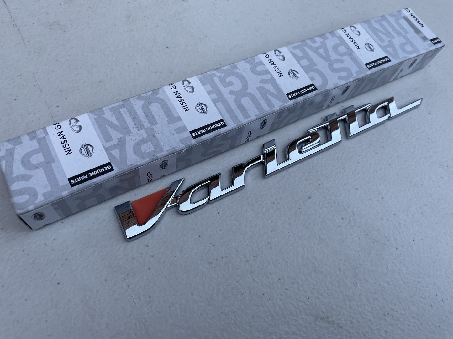 'Varietta' Emblem Badge Chrome to suit JDM Nissan Silvia S15 - Vega Autosports