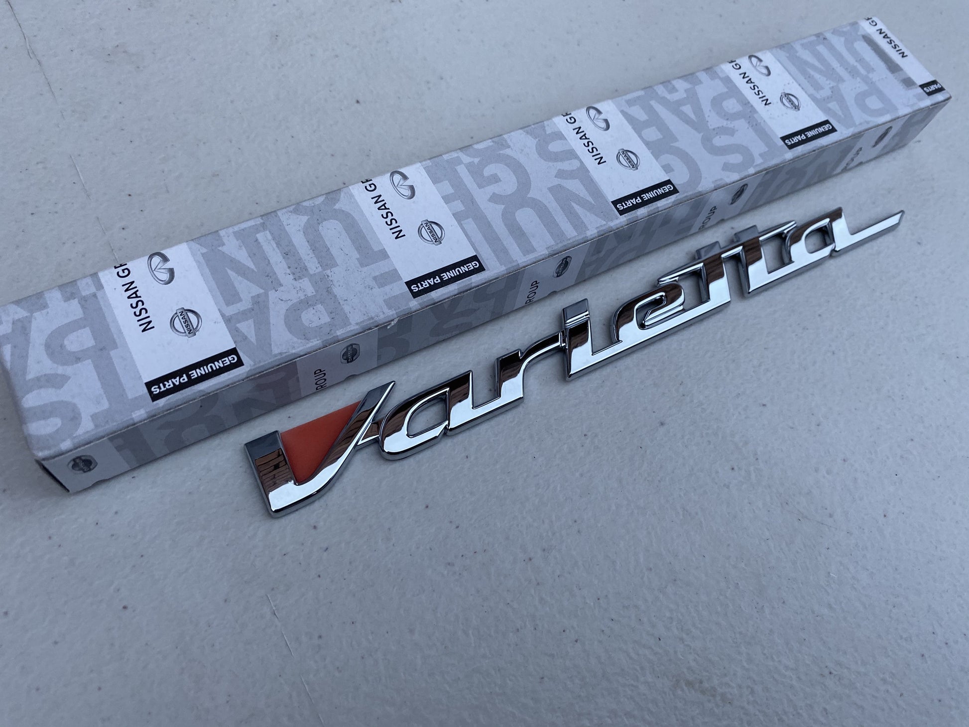 'Varietta' Emblem Badge Chrome to suit JDM Nissan Silvia S15 - Vega Autosports