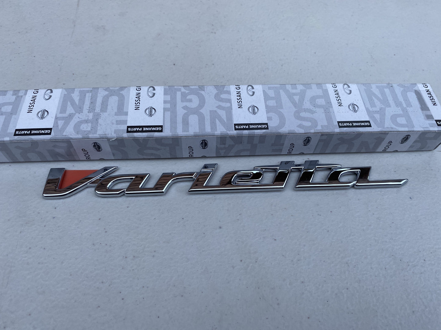 'Varietta' Emblem Badge Chrome to suit JDM Nissan Silvia S15 - Vega Autosports