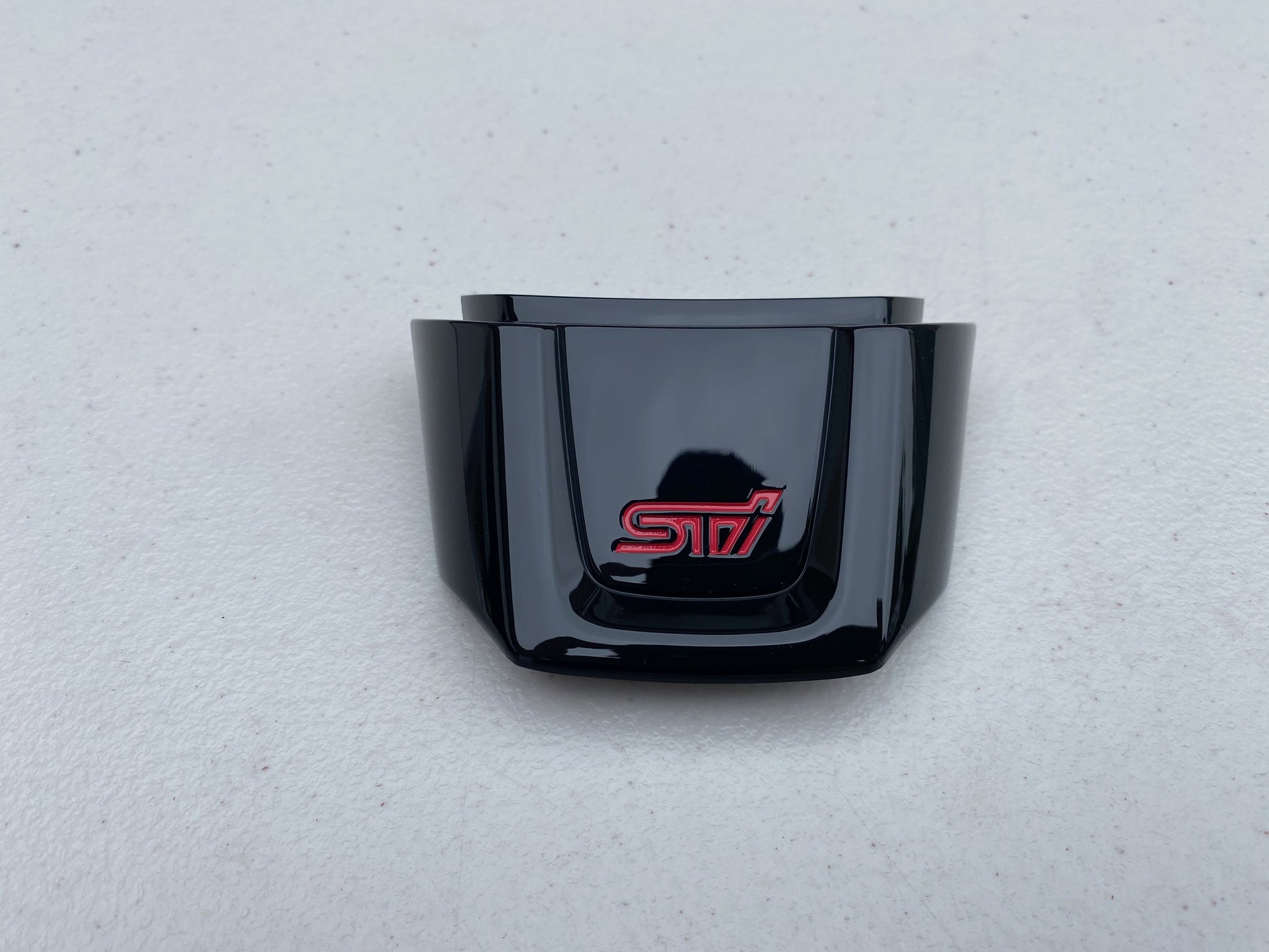 Piano Black Lower Steering Wheel Trim w/ STI Logo to suit Subaru WRX STI VAF - Vega Autosports