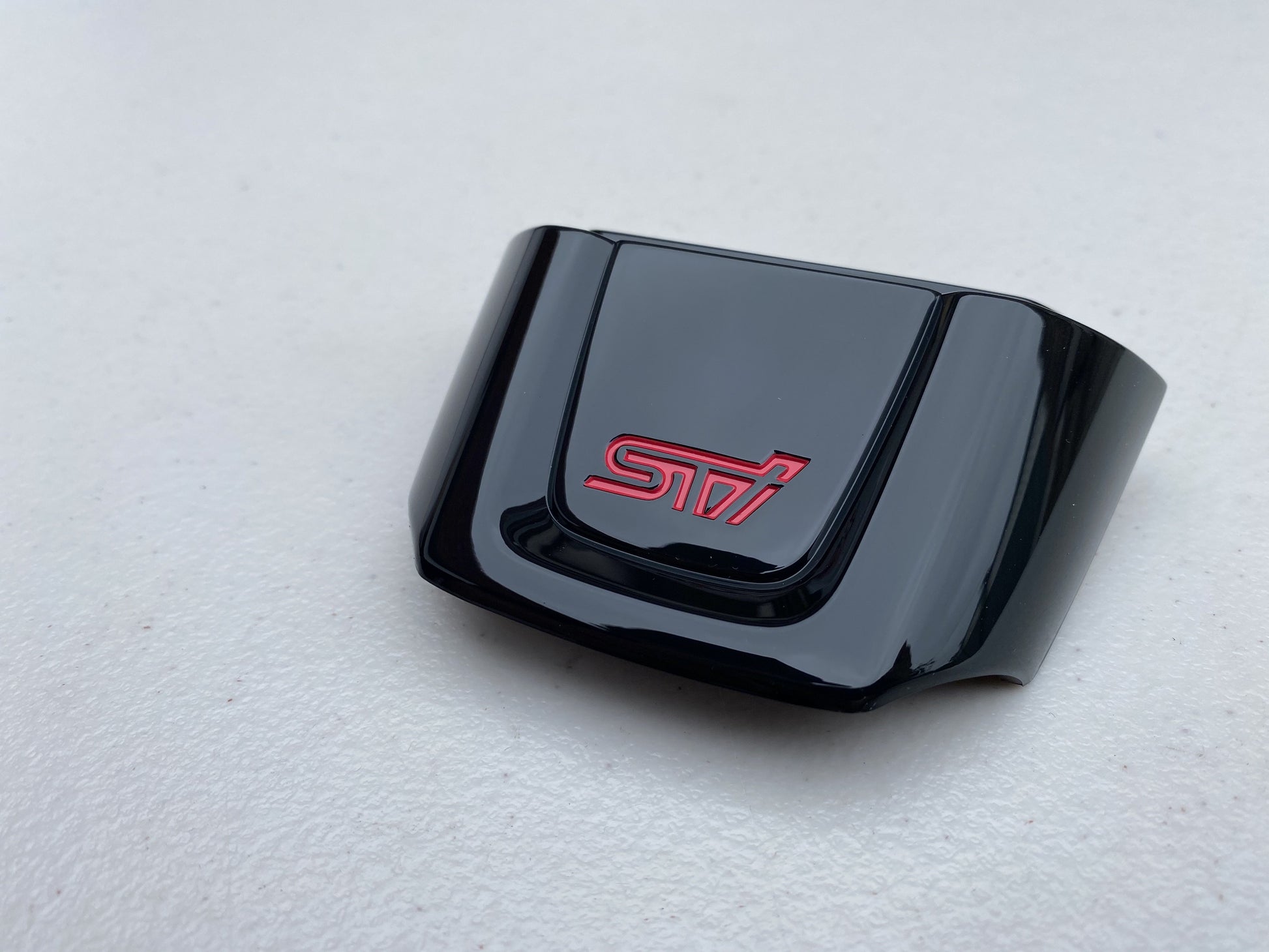 Piano Black Lower Steering Wheel Trim w/ STI Logo to suit Subaru WRX STI VAF - Vega Autosports