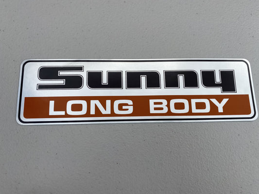 Genuine Nissan "Sunny Long Body" Decal to suit Datsun 1200 Ute B120 Sunny - Vega Autosports