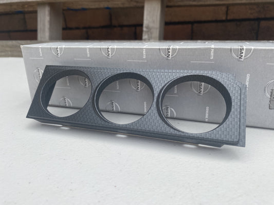 Triple DIN Gauge Escutcheon Assembly to suit Nissan Skyline R33 GTR - Vega Autosports