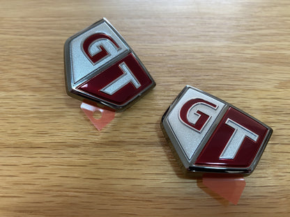 Emblems "GT" (Front Fender) Set to suit Nissan Skyline R34 GTR - Vega Autosports