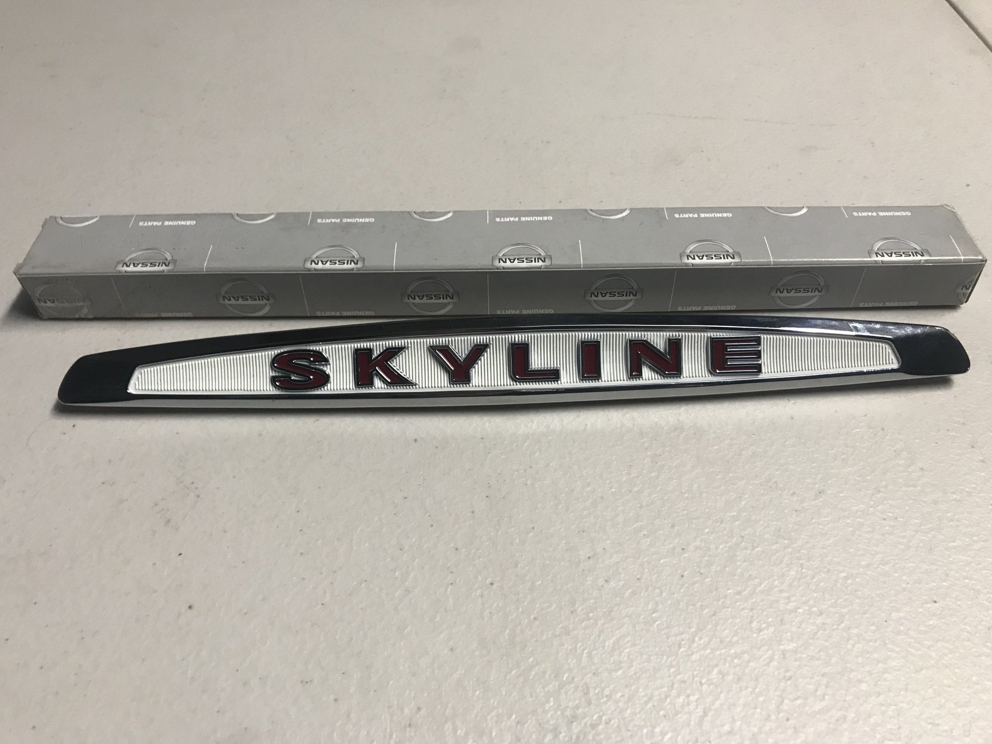 'Skyline' Emblem Trunk Ornament to suit Nissan Skyline GTR Kpgc10 C10 Hakosuka - Vega Autosports