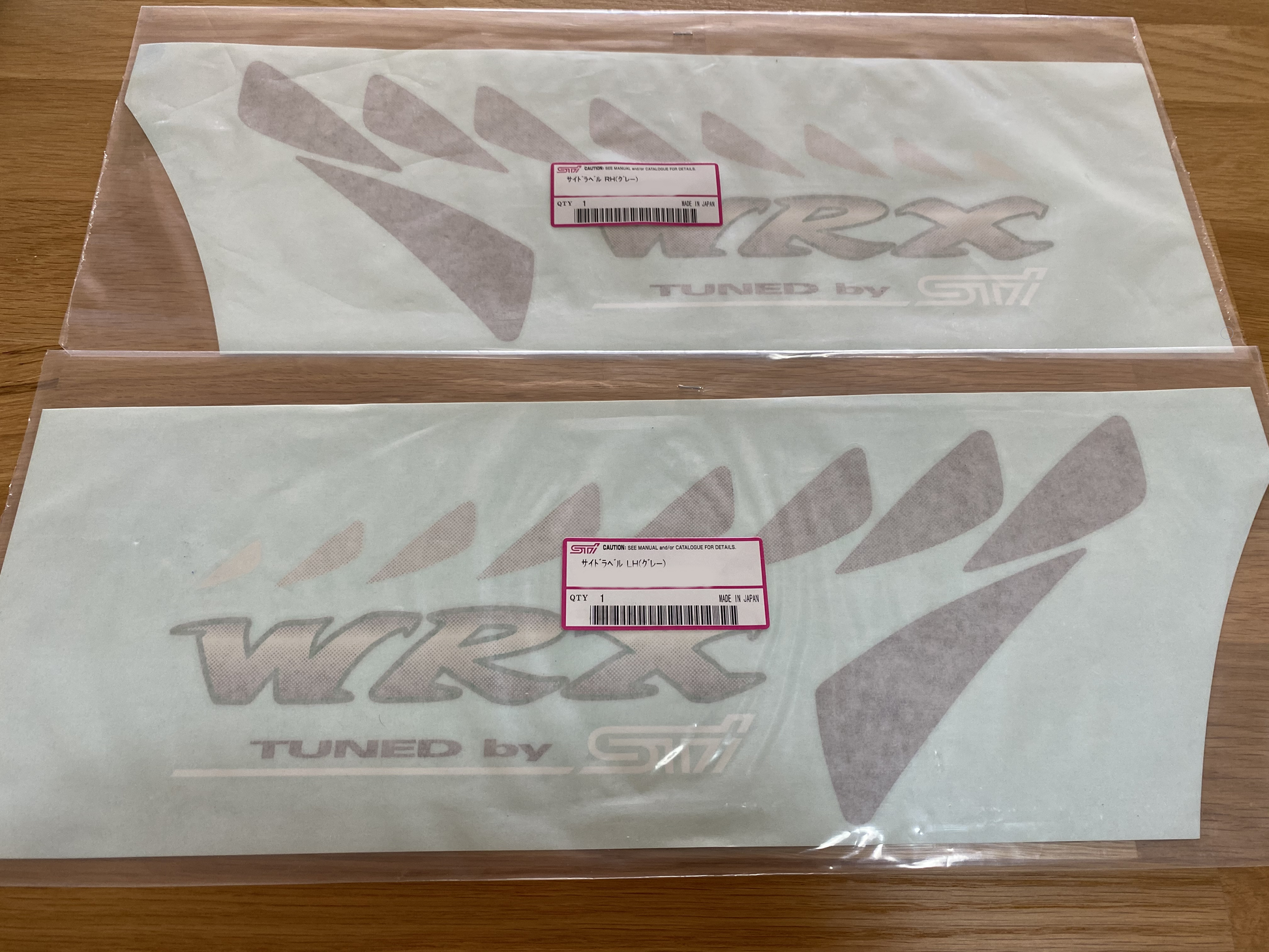 Genuine Subaru "WRX " Rear 1/4 Side Decal Set to suit Subaru Impreza Type R WRX STI GC8 - Vega Autosports