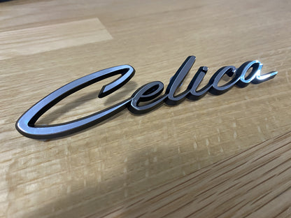 Badge 'Celica' Emblem Chrome to suit Toyota Celica TA22 TA23 RA23 RA28 - Vega Autosports