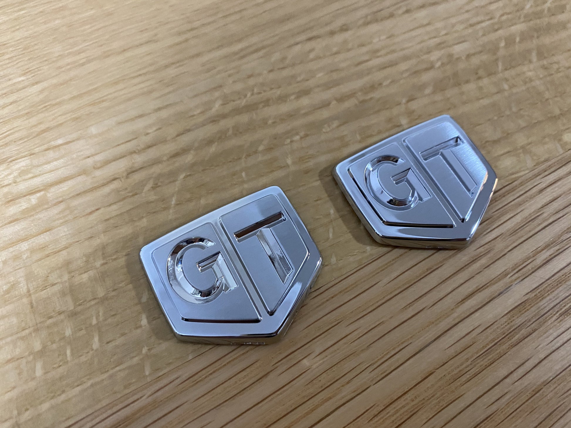 'GT' Chrome Fender Emblems to suit Nissan Skyline R32 GTS-t 63896-01U00 **Discontinued** - Vega Autosports