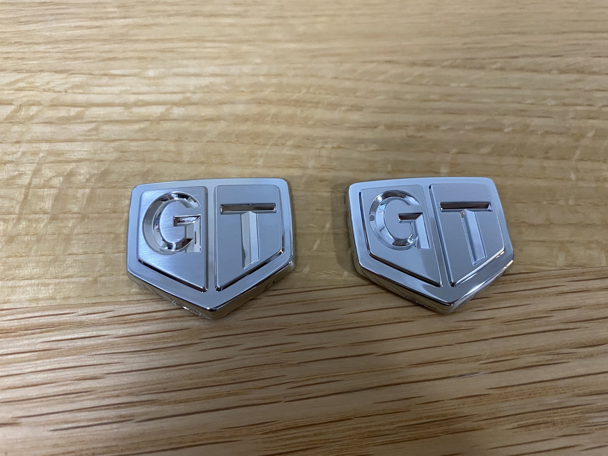 'GT' Chrome Fender Emblems to suit Nissan Skyline R32 GTS-t 63896-01U00 **Discontinued** - Vega Autosports