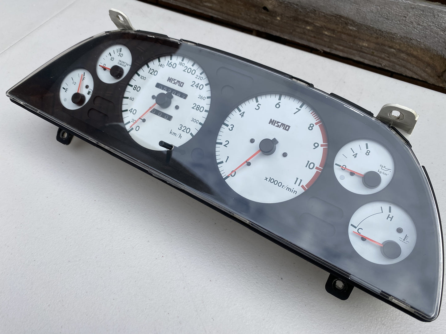 Nismo 320Km/h White Face Cluster And Din Gauge To Suit Nissan Skyline R32 Gtr - Late Model