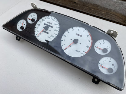 Nismo 320Km/h White Face Cluster And Din Gauge To Suit Nissan Skyline R32 Gtr - Late Model