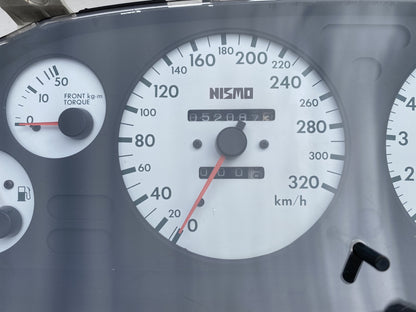 Nismo 320Km/h White Face Cluster And Din Gauge To Suit Nissan Skyline R32 Gtr - Late Model