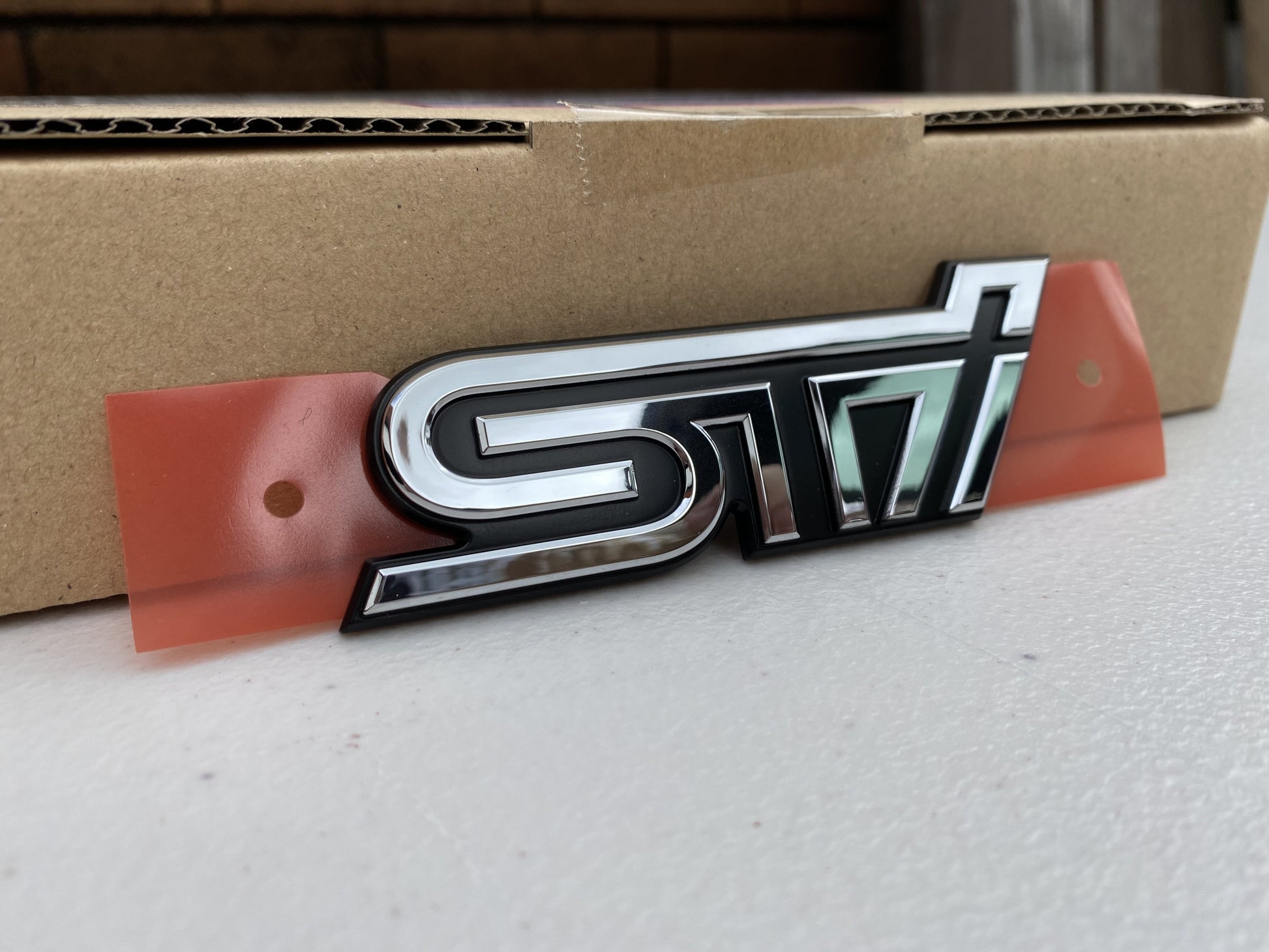 Sti Rear Emblem Badge Chrome To Suit Subaru Legacy S401 Emblems Badges And Decals