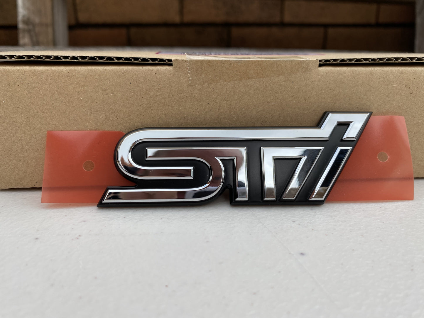 Sti Rear Emblem Badge Chrome To Suit Subaru Legacy S401 Emblems Badges And Decals