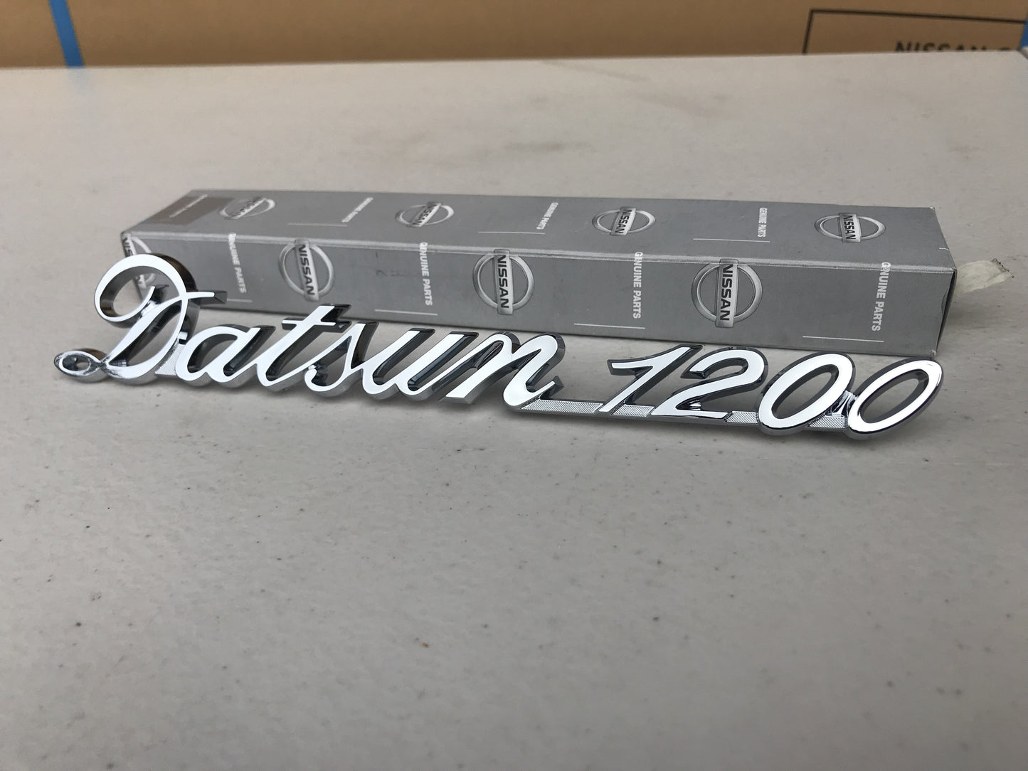 "DATSUN 1200" Trunk Lid Emblem Boot Badge to suit B110 B120 B122 Ute - Vega Autosports