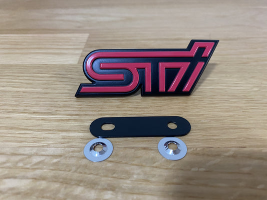 Sti Emblem Front Grill To Suit Subaru Impreza Gdb Gdf Wrx Sti 2003-2007 Emblems Badges And Decals