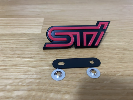 Sti Emblem Front Grill To Suit Subaru Impreza Gdb Gdf Wrx Sti 2003-2007 Emblems Badges And Decals