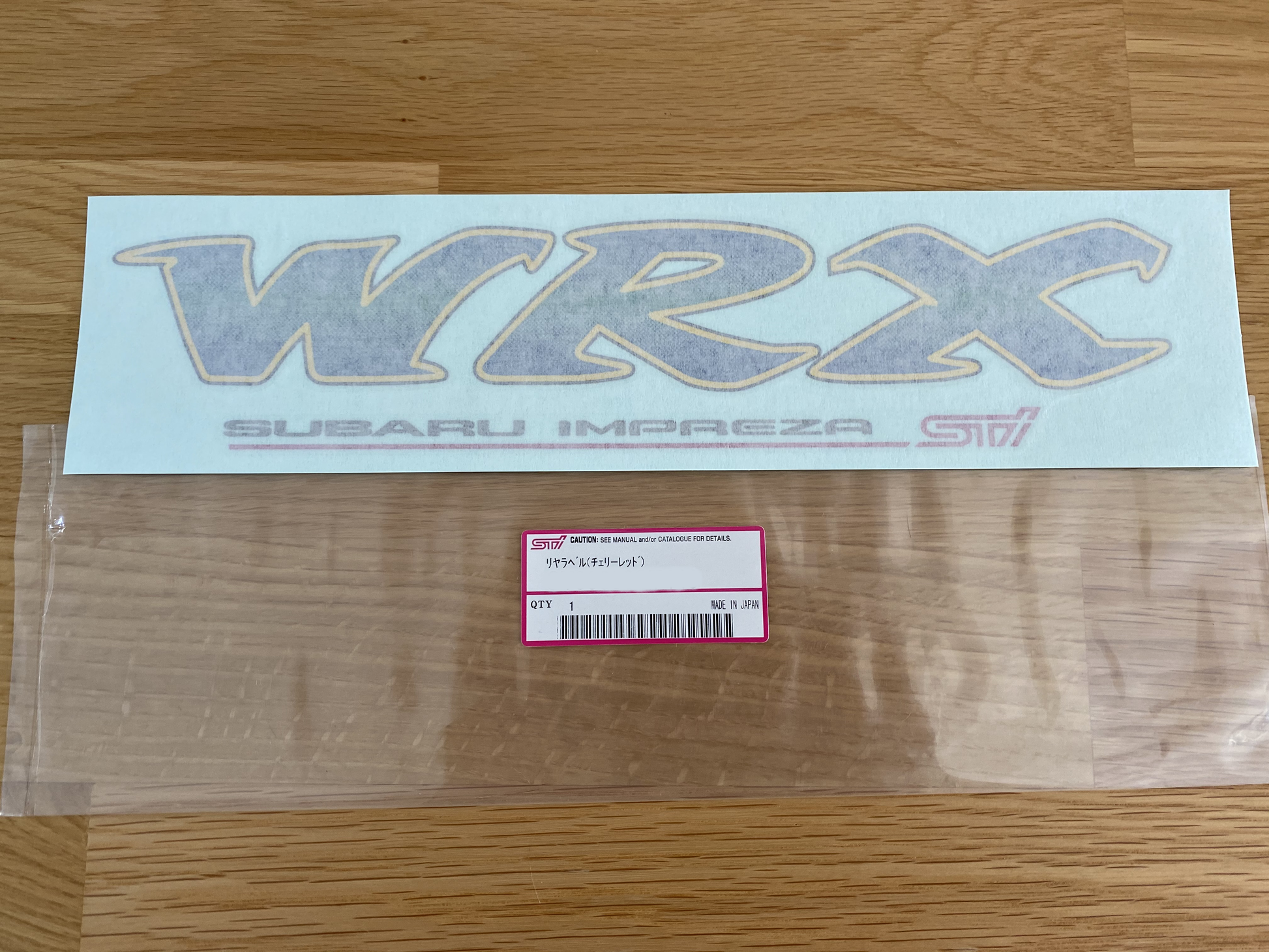 Rear "WRX" Decal Sticker Pink STi to suit Subaru Impreza GC8 93-01 - Vega Autosports
