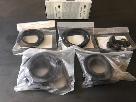 Brake Caliper Seal Kit, Front End to suit Nissan 350Z Z33 Track & R32 GTR / R33 GTR / R34 GTR - Brembo 4-Pot Calipers - Vega Autosports
