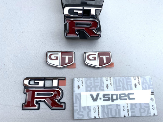 Genuine Nissan GTR OEM Emblem Set and 'V-Spec' Decal to suit Nissan Skyline R33 GTR V-Spec - Vega Autosports