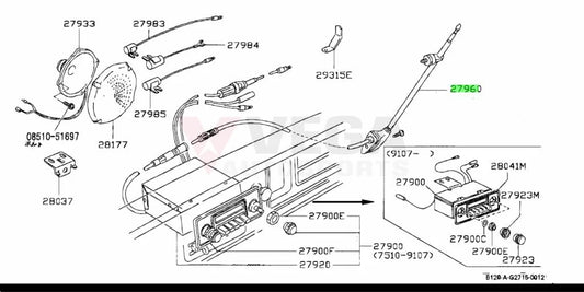 A Pillar Aerial To Suit Datsun B110 1200 B120 620 Ute 720 28205-G1660 Electrical