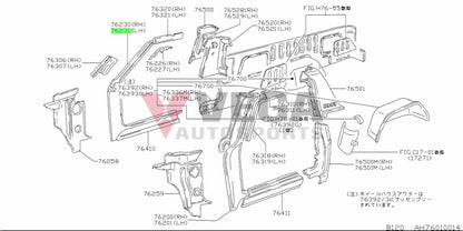 A Pillar Inner Bracket LHS to suit Datsun Sunny Truck 76231-H1000 Body Panels