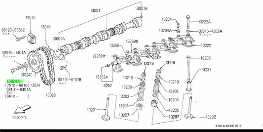 A-Series Camshaft Sprocket Bolt To Suit Datsun 1200 A10 A12 A14 A15 B10 B110 B210 B310 13082-18000