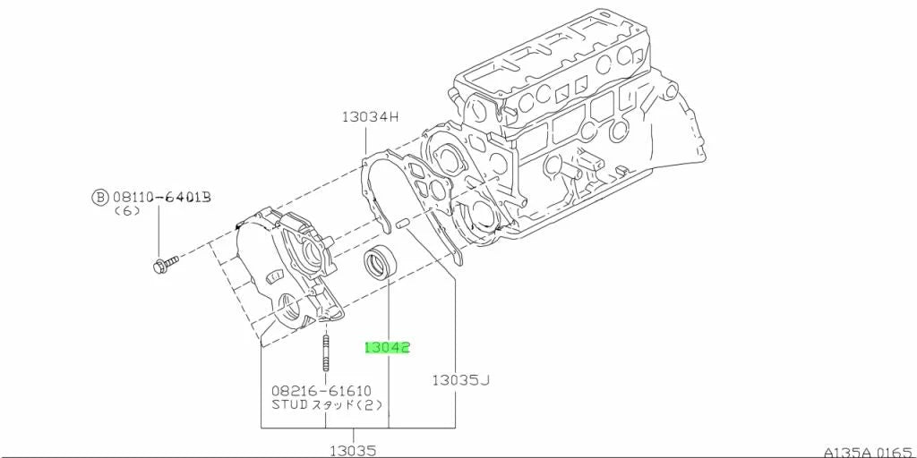 A-Series Crankshaft Front Oil Seal To Suit Datsun 1200 B10 B110 B310 A12 A15 13510-H1000 Engine