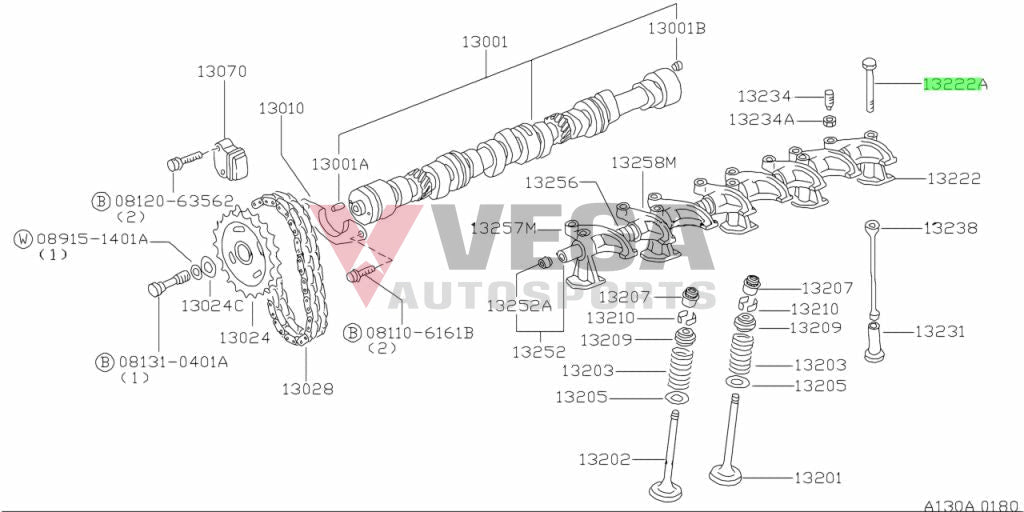 A-Series Engine Rocker Shaft Bracket Bolt/Washer Set (10-Piece) To Suit Datsun 13224-18000