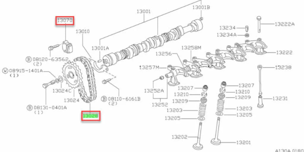 A-Series Timing Chain And Tensioner Set To Suit Datsun 1200 B10 B110 Ute B210 A12 A14 A15