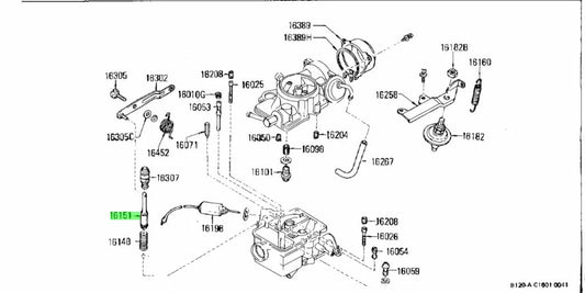 Accelerator Plunger / Piston to suit Datsun Sunny Truck B110 / B120 16151-H7200 Engine