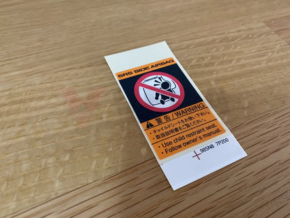 Air bag Decal Label to suit Nissan Skyline R34 Models (All), Silvia S15, 350Z - Vega Autosports