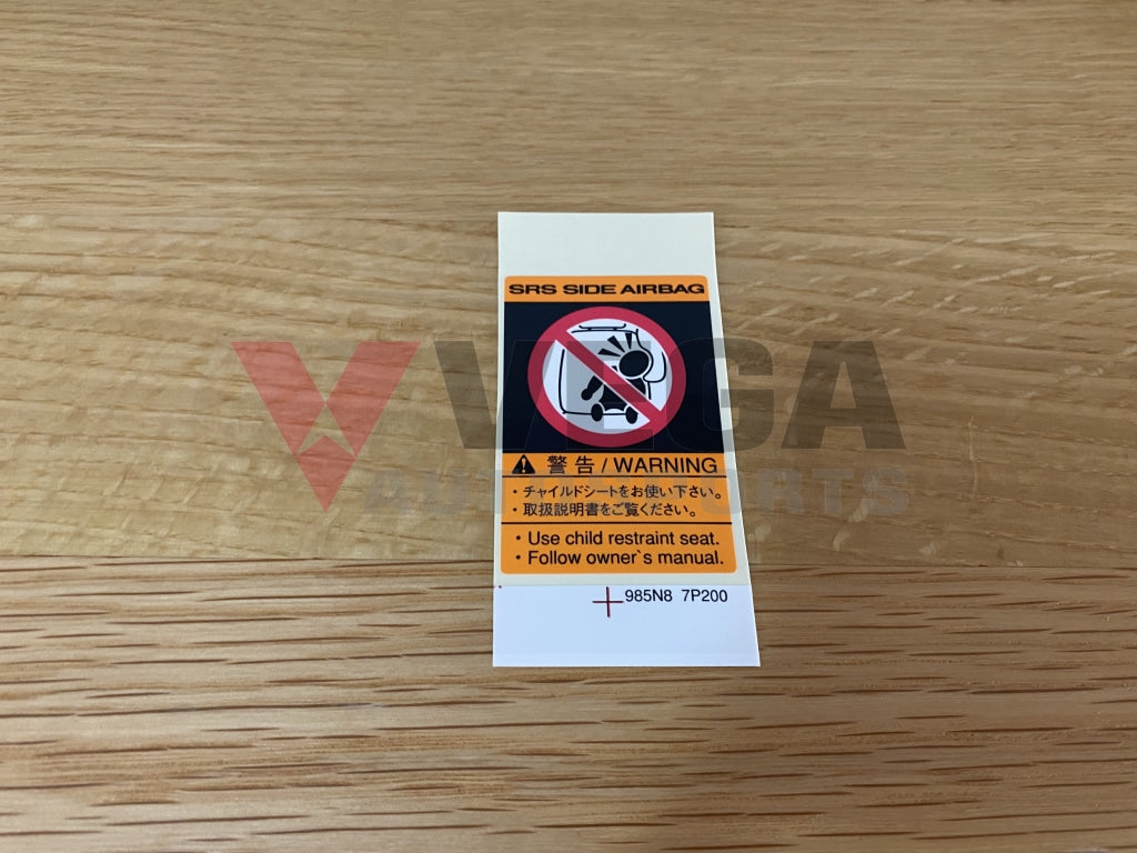Air bag Decal Label to suit Nissan Skyline R34 Models (All), Silvia S15, 350Z - Vega Autosports