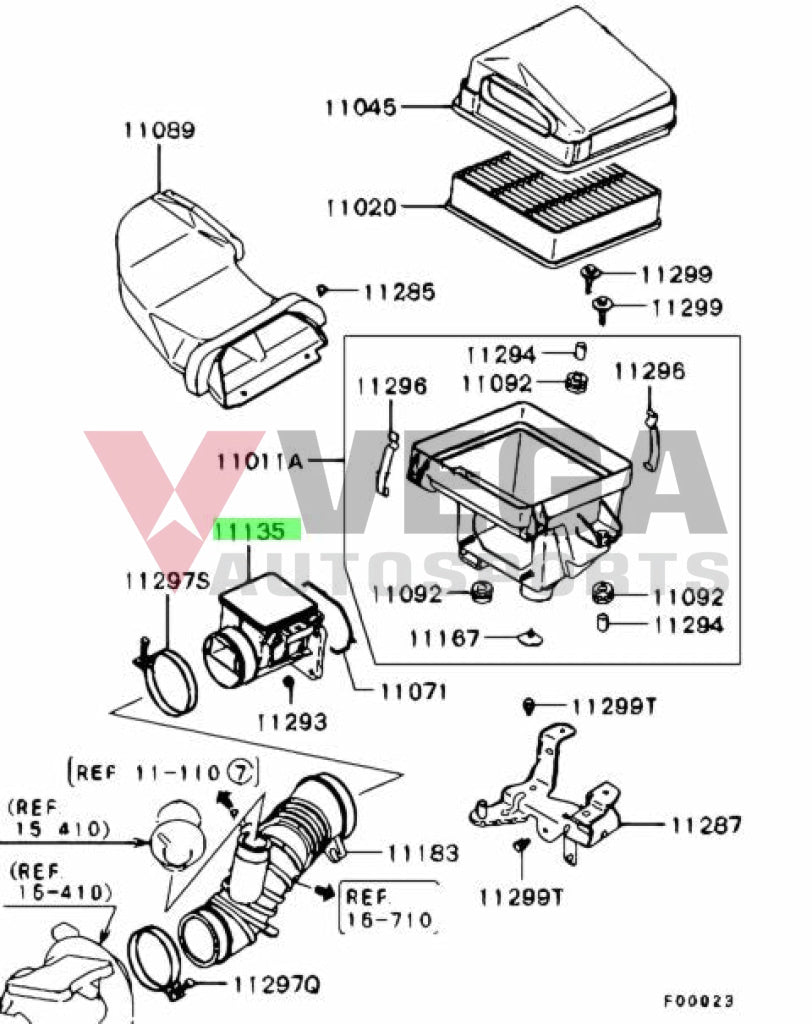 Air Flow Meter To Suit Mitsubishi Lancer Evolution 7 / 8 9 Mr578399 Electrical