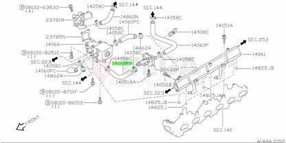Air hose Air Regulator (Front) to suit Nissan Skyline R32 / R33 / R34 GTR RB26 14060-05U01 Engine