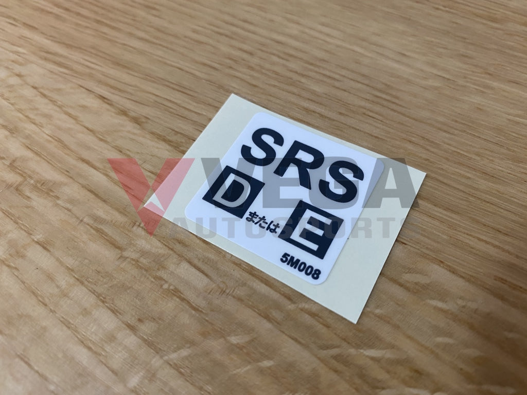Airbag Disposal Label Decal (Late) to suit Nissan Skyline R34 GTR - Vega Autosports