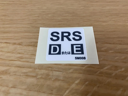 Airbag Disposal Label Decal (Late) to suit Nissan Skyline R34 GTR - Vega Autosports