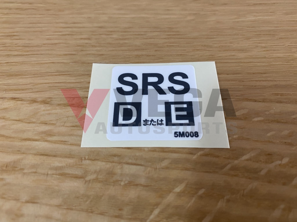 Airbag Disposal Label Decal (Late) to suit Nissan Skyline R34 GTR - Vega Autosports