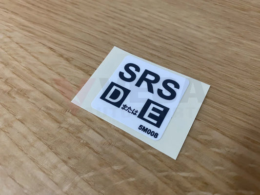 Airbag Disposal Label Decal (Late) to suit Nissan Skyline R34 GTR - Vega Autosports