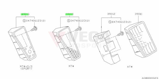 Aluminium Sports Foot Rest To Suit Subaru Impreza Gc8 Wrx Sti Legacy Levorg 38010Fa010 Exterior