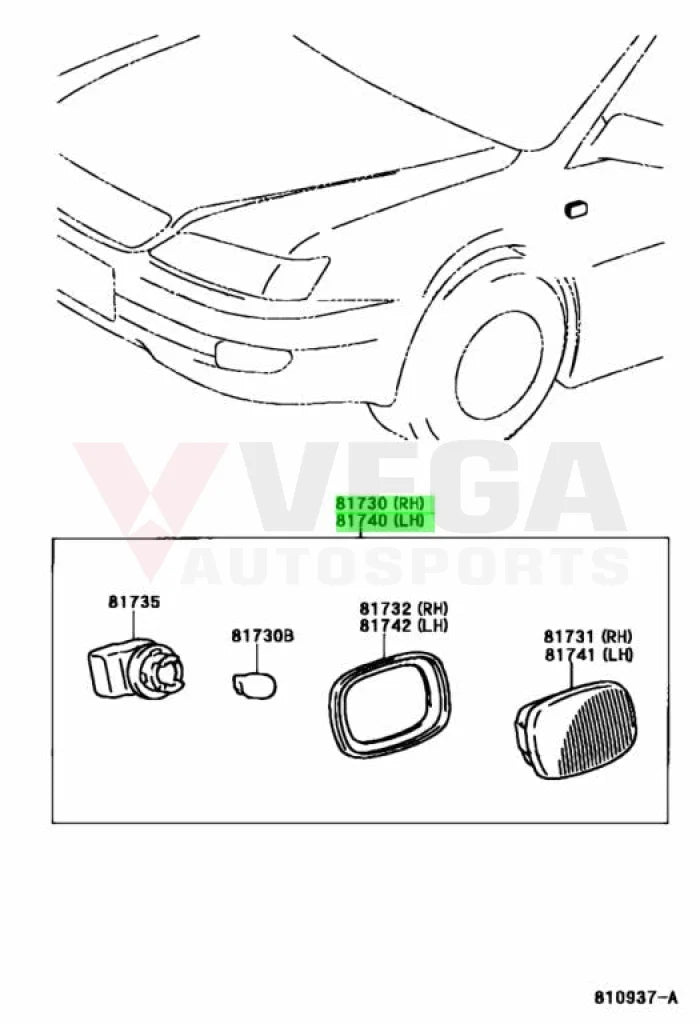 Amber Fender Indicator to suit Toyota Supra MK4 93-98 JZA80 81730-17051 Electrical
