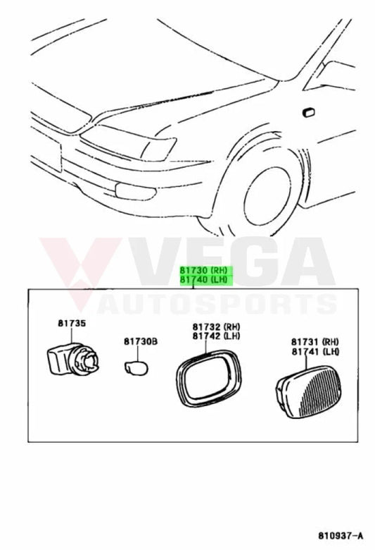 Amber Fender Indicator to suit Toyota Supra MK4 93-98 JZA80 81730-17051 Electrical