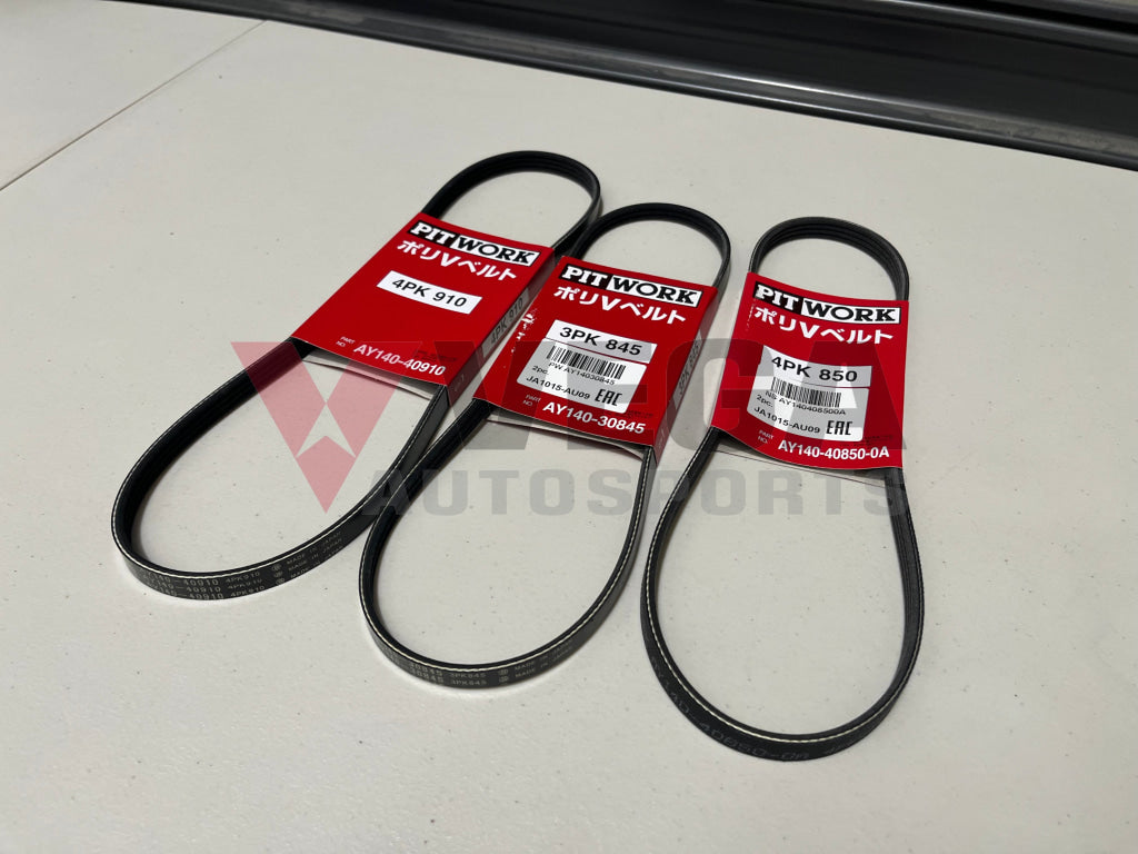 Ancillary Belt Set (3-Piece) To Suit Nissan Skyline R33 Gts-T - Rb25Det Engine