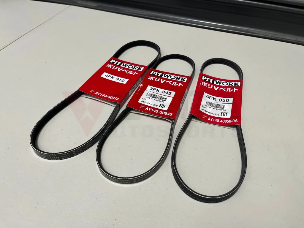 Ancillary Belt Set (3-Piece) To Suit Nissan Skyline R33 Gts-T - Rb25Det Engine